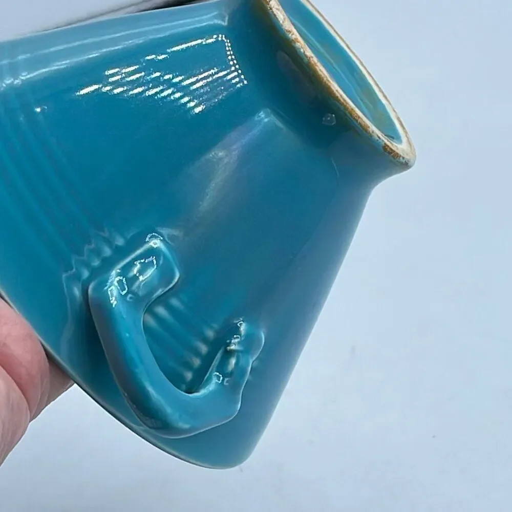 Vintage Homer Laughlin Harlequin sugar bowl in Turquoise.